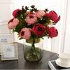 Fake Peony Flower with 13 Heads Artificial Plant for Wedding Home Accessories Room Decor