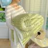 Solid Color Fluffy Blankets Thickened Wide Striped Blanket Soft Warm Sofa Bed Sheet Cover Chunky Nap Blanket Home Bedroom Decor