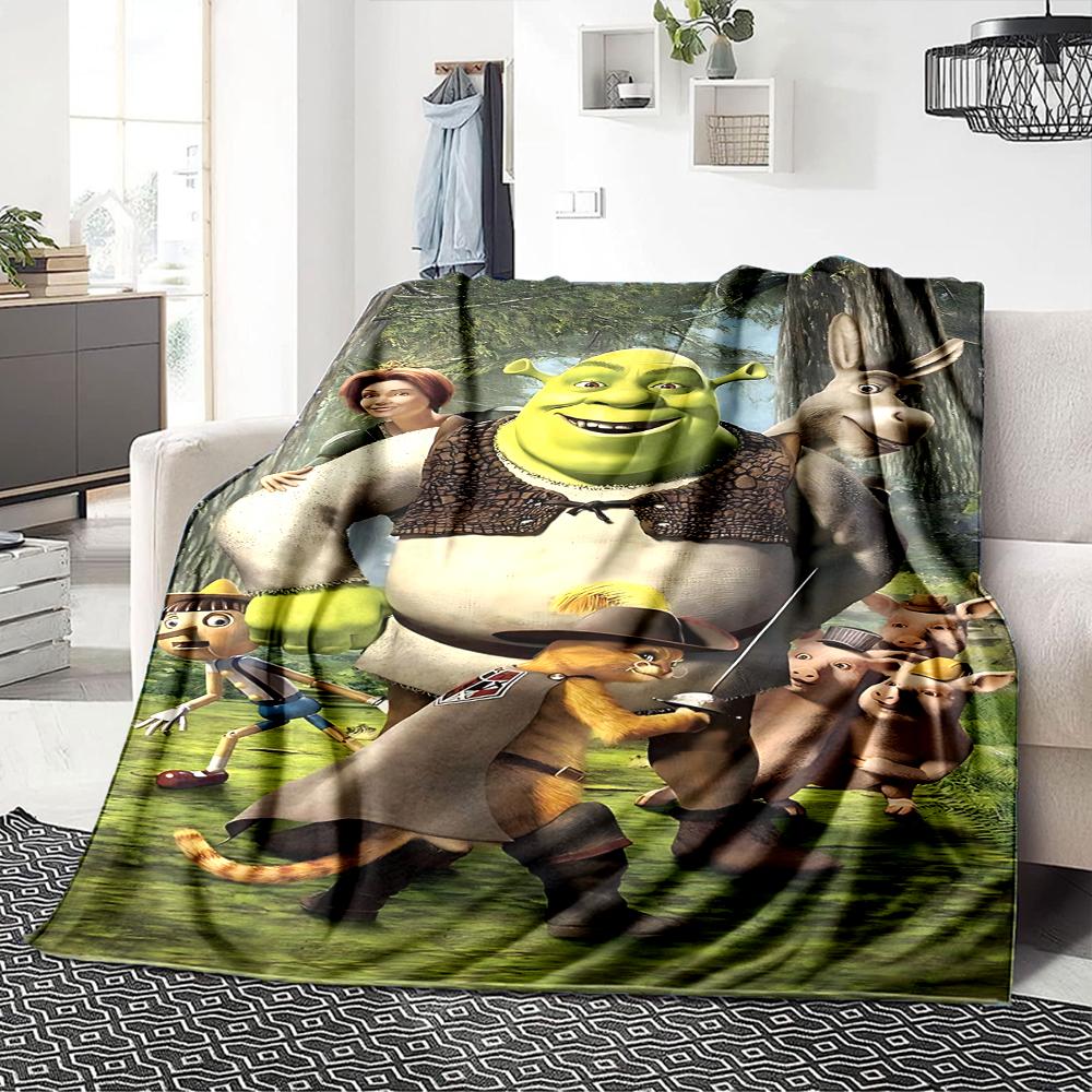 Shrek'S Forest Adventure Blanket Soft Throw Blanket For Home Bedroom Bed Sofa Travel Office Solid Christmas Blanket