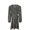 Korean Chic Autumn Retro Temperament V-neck Full Screen Floral Waist Thin Long Sleeve Small Dress Women