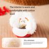 4Pcs/Set Flower Printing Dog Snow Boots New Year Adjustable Winter Dogs Shoes Fluffy Wear-resistant Pet Foot Covers