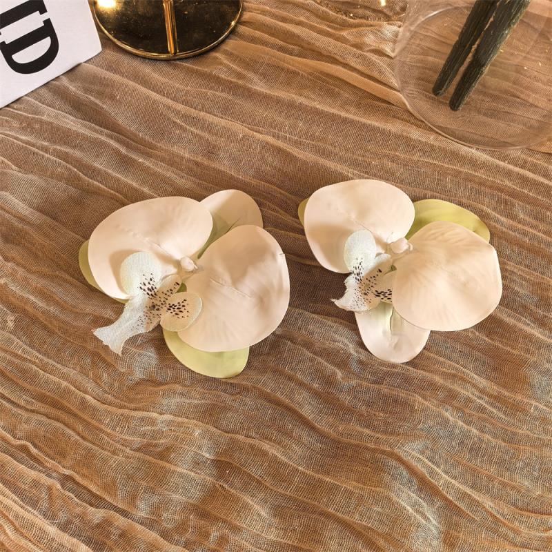 1Pair Sandals Decorations Flower Shoe Accessories Vacation Style Removable Butterfly Orchid Shoes Charms Diy Shoe Buckle
