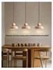 Retro Wabi-Sabi Yellow Travertine Pendant Light - Small Bedside Lamp for B&B or Bar, Solid Wood Round Ball Design