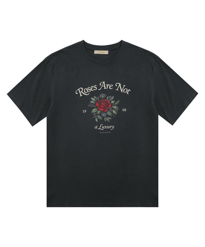 Siyajyu Sied26-1 Rose Short Sleeve T-Shirt_Charcoal