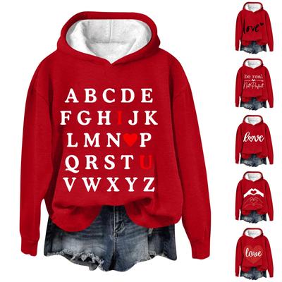 Damen Druck Langarm Kapuzenpullover Sweatshirts Kleidung Teenager Mädchen Lässiger Pullover Mode Täglich Vielseitig Lässiges Sweatshirt Oberteil