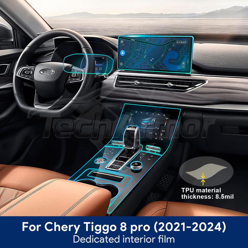 Car Interior TPU Protector Anti-scratch Film For Chery Tiggo 8 Pro Max 2024-25 Auto Protective Transparent Stickers Accessories