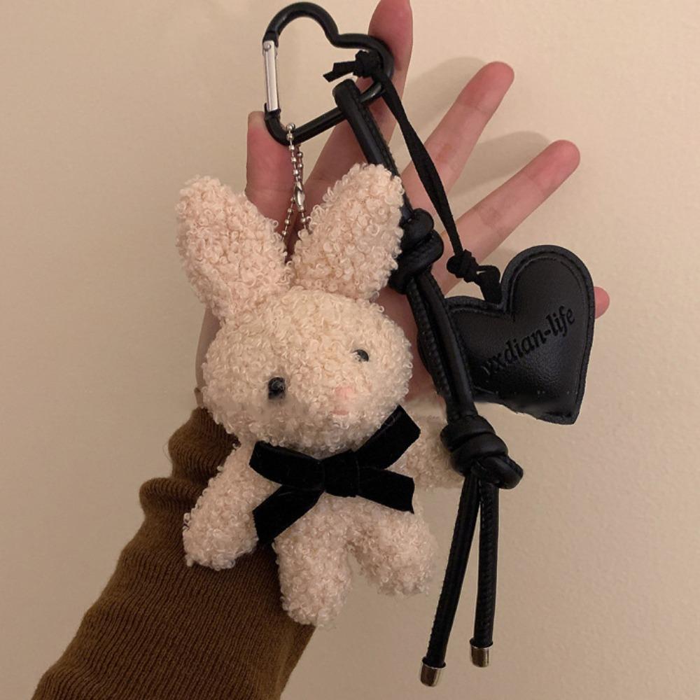

Soft Plush Rabbit Pendant Fluffy Plush Rabbit Doll Pendant Couple Girl Kids Gift бежевый