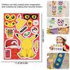 16 Sheets Anime Pokemon Make A Face Puzzle Stickers Kids Cartoon Diy Funny Assemble Jigsaw Decals Children Toys Party Gifts