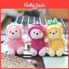 Adorable Pineapple Bear Plush Keychain Cute Short Plush Toy Bag Charm 13cm