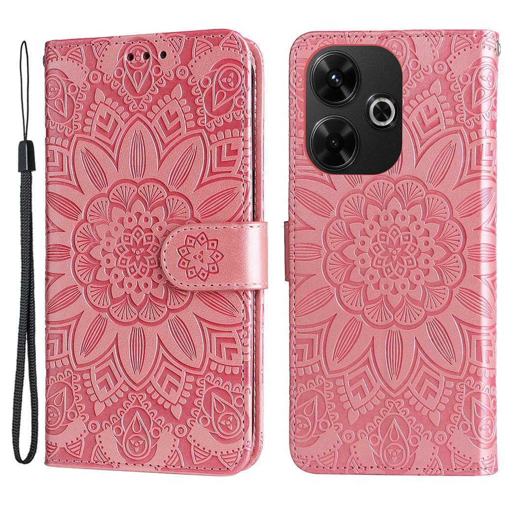 For Xiaomi Redmi 13x 4G/13 5G/13 4G/Redmi Note 13R 5G/Poco M6 4G Leather Case Sunflower Phone Cover