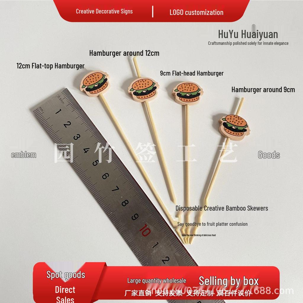 Creative Bamboo Skewers: Decorative Fruit, Cocktail, Sandwich, and Hamburger Picks