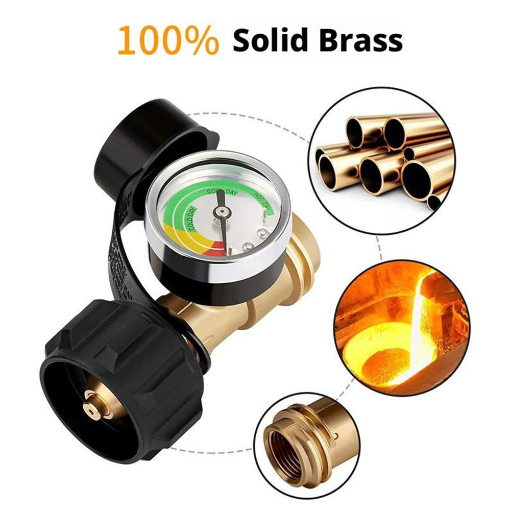 Propane Tank Gauge, Universal Propane Tank Gauge For 5-40 Pound LP Tanks Gas Level Indicator for Grill, Heater, RV Camper, QCC1