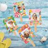 Hawaii Themed Summer Cartoon Pattern Hand Frame Party Decoration Props Photo