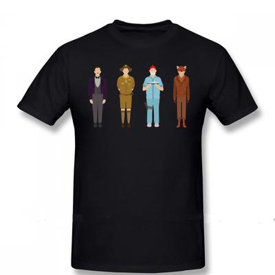 Wes Anderson Collection T-shirt 100%Cotton Men's Short Sleeve Funny High Quality Printing Graphic Round-neck Eu Size Tee Shirts