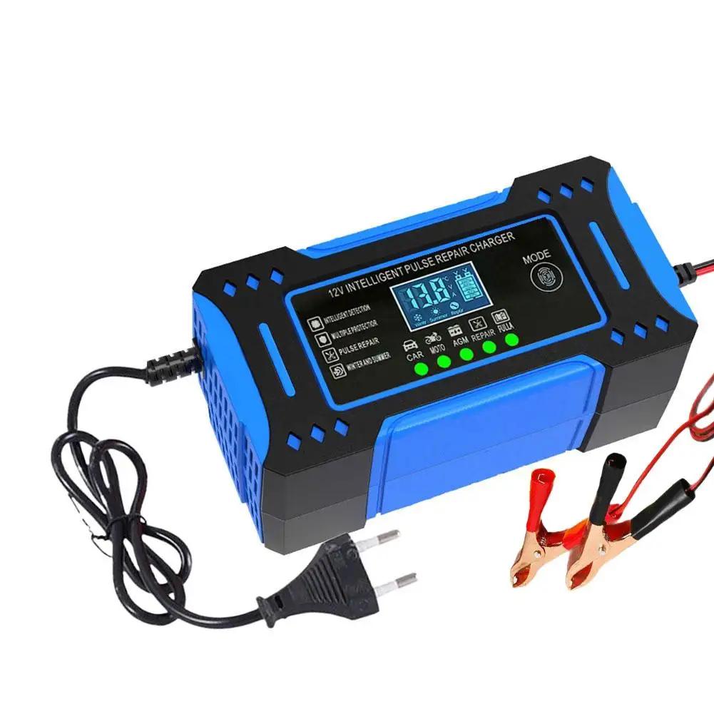 

New Tech Car Battery Charger 6A 12V US/EU Repair LCD Safe Unit Intelligent Display Charging Lead-Acid Battery Car&Motorcycl F5O3 EU