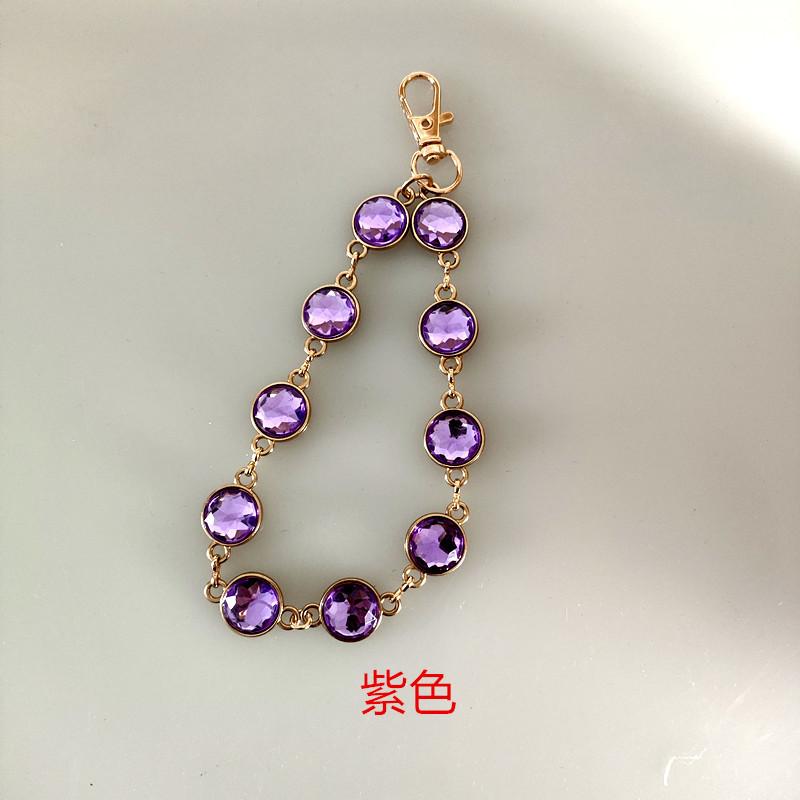 Rhinestone Decorated Alloy Beaded Neck Hanging Mobile Phone Chain Accessory For Women