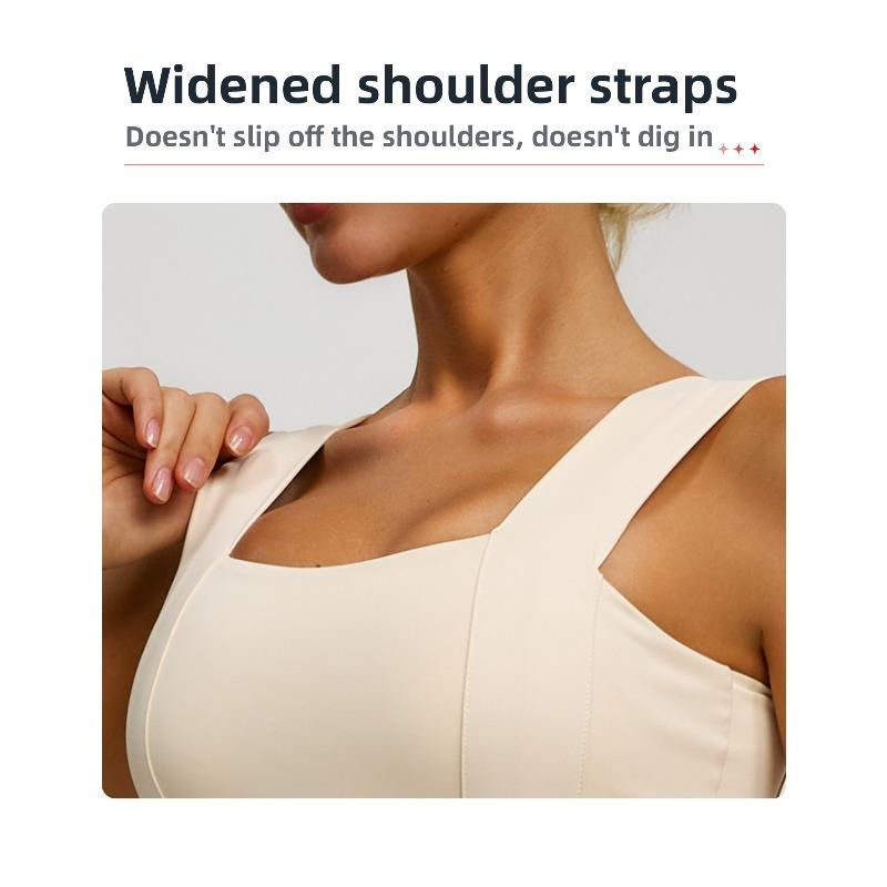 Reggiseno Sportivo con Spalline Larghe Schiena Bella Antiurto Anti-Caduta per Corsa Fitness Push Up