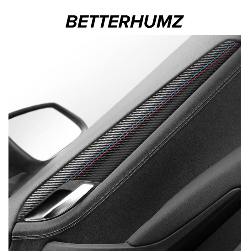 For BMW X1 E84 2010-2014 Made of Alcantara Car Interior Door Panel Trim Strips Performance Stickers 4pcs Auto Tuning Accessories