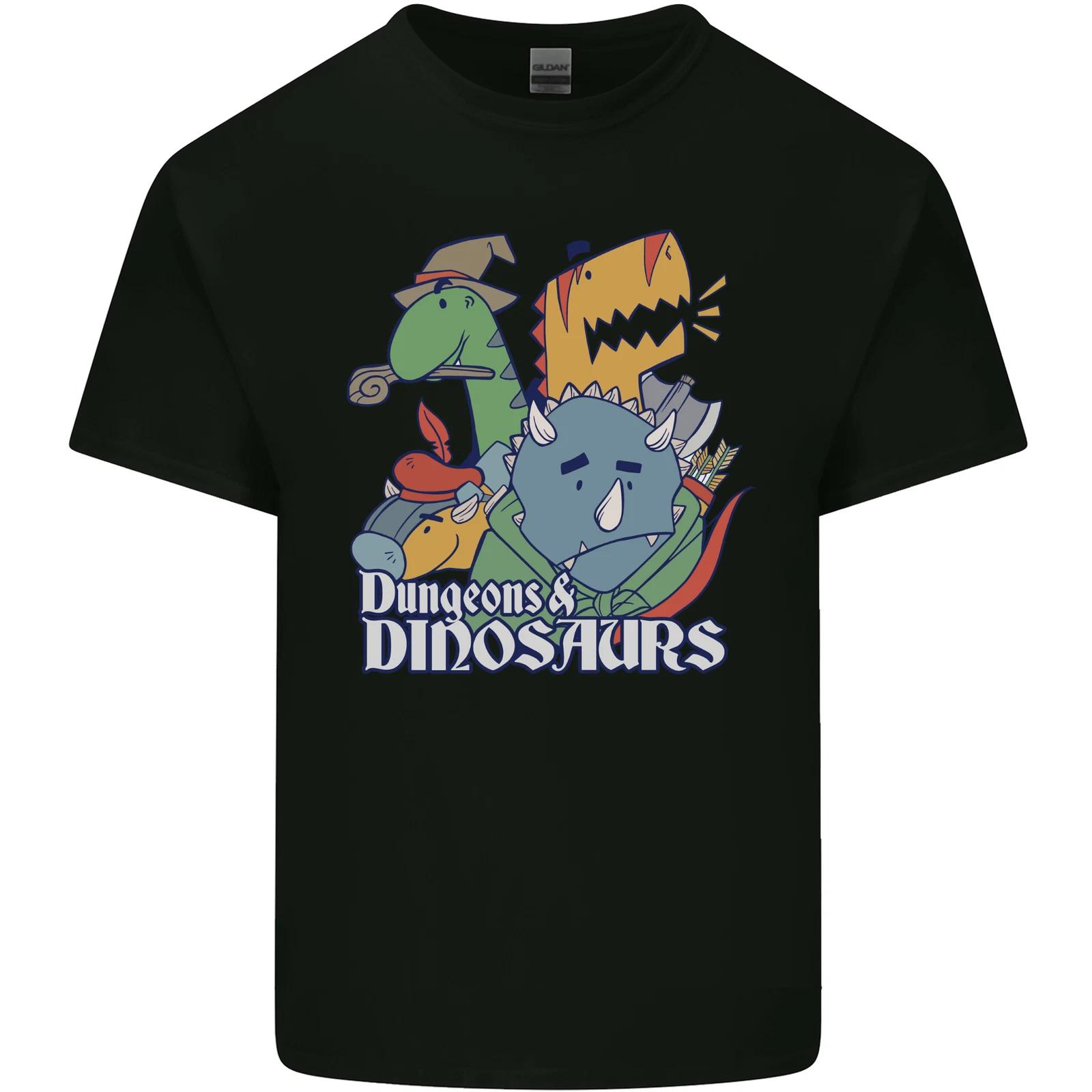 

Dungeons & Dinosaurs Funny T-Rex Kids T-Shirt Childrens M
