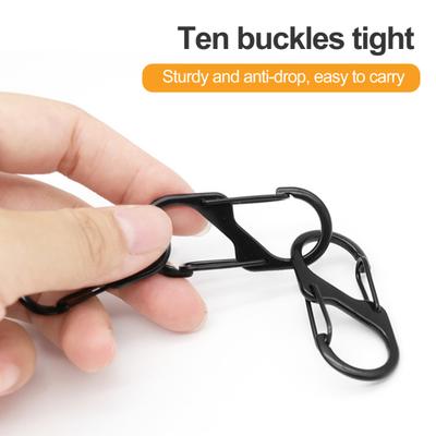 30 Stück S-förmige Karabiner, kleine Legierungs-Karabinerhaken, tragbarer Schlüsselanhänger-Clip, winzige Clip-Befestigungskarabiner, Campingausrüstung