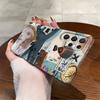 Traveler retro collage Samsung S24ultra protective case GalaxyS22 foreign trade explosion anti-drop mobile phone case