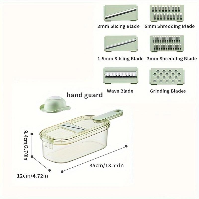 1.5L Shredder, Potato Shreds, Vegetables, Household Kitchen Multifunctional Slicing, Wiping, Filtering Water Function