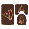 Christmas Bathroom Floor Mat Toilet Three-Piece Set