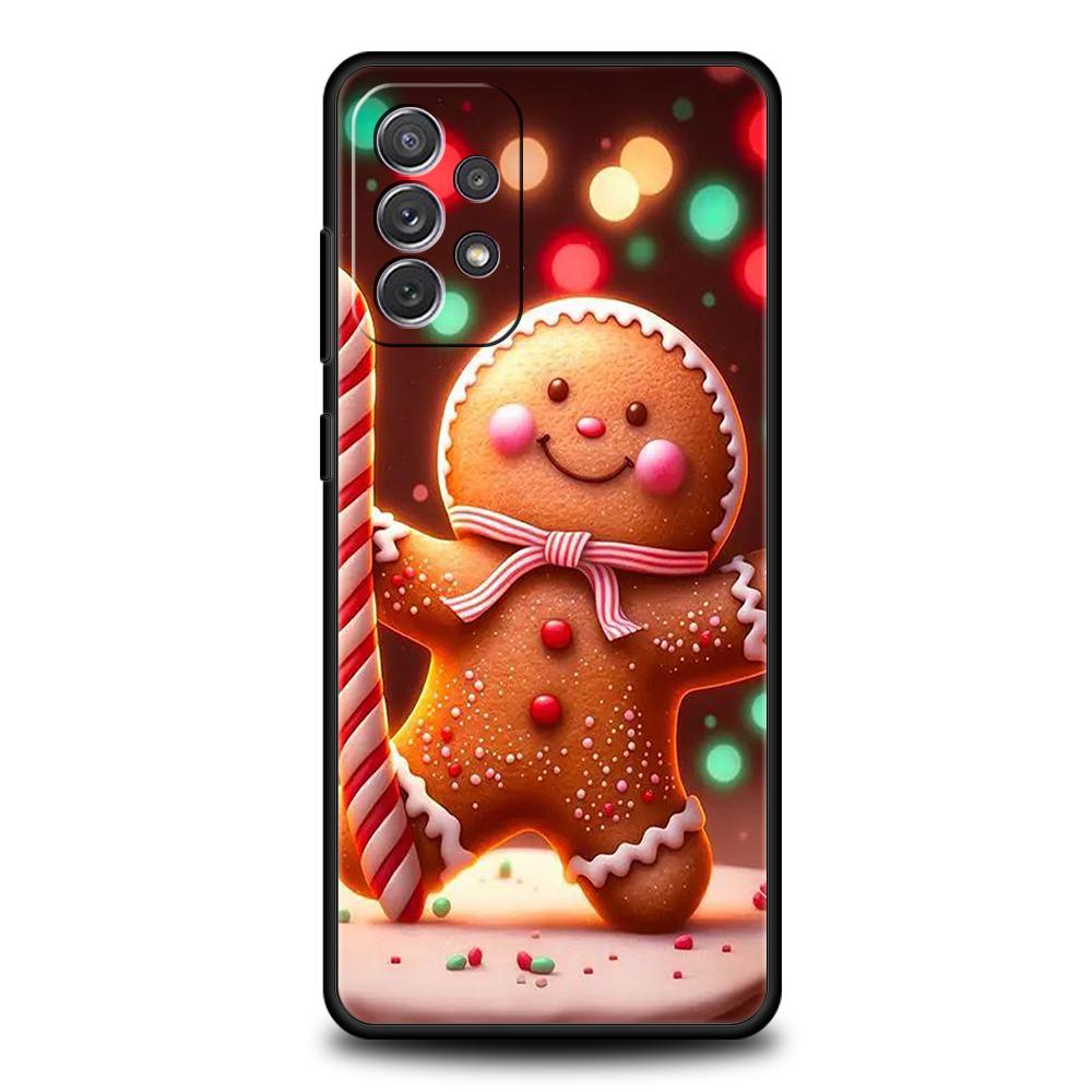 New Year Christmas Phone Case for Samsung Galaxy A55 A35 A15 A14 A25 A54 A51 A71 A72 A73 A32 A52 A52S A41 5G Silicone Shell Bags
