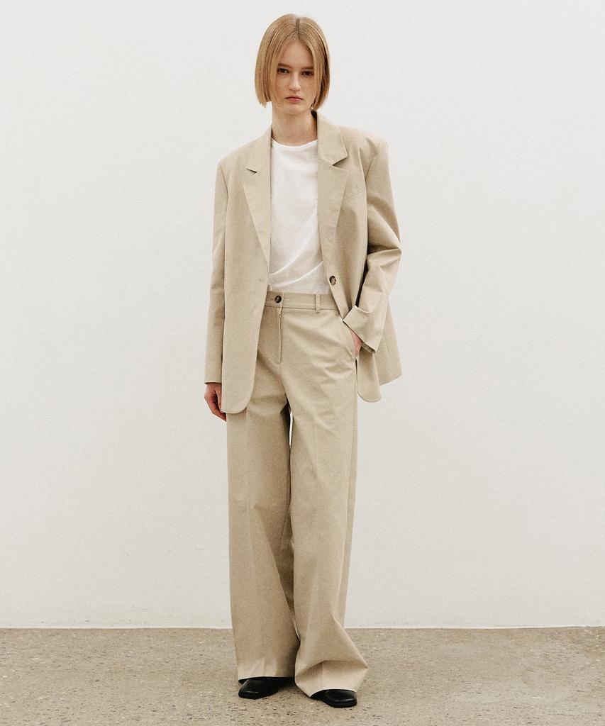 ARTID Cotton Semi-Wide Slacks_Beige