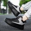 Herren Schwarz Sport SkateBoard Schuhe Sneaker Studenten Hip-Hop Weiße Schuhe High Basketballschuhe Übergröße