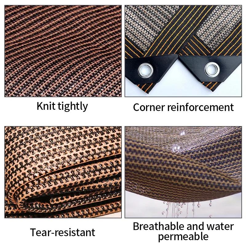 UV Protection Sunshade Net Outdoor Thickened Shade Mesh Fence Cover Plant Sun Cover Sail Garden Balcony Car Nets Awning Tents