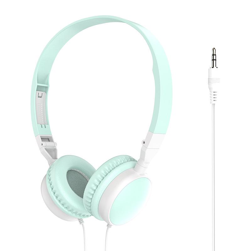 

Foldable Children s Wired Headphones with Electronic Keyboard Compatibility for Online Classes білий/ціан