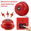 4 Inch Schools Fire Alarm AC 220V Pull Station Metal Fire Control Internal Strike Type Electric Bell Internal Strike Alarm Bell