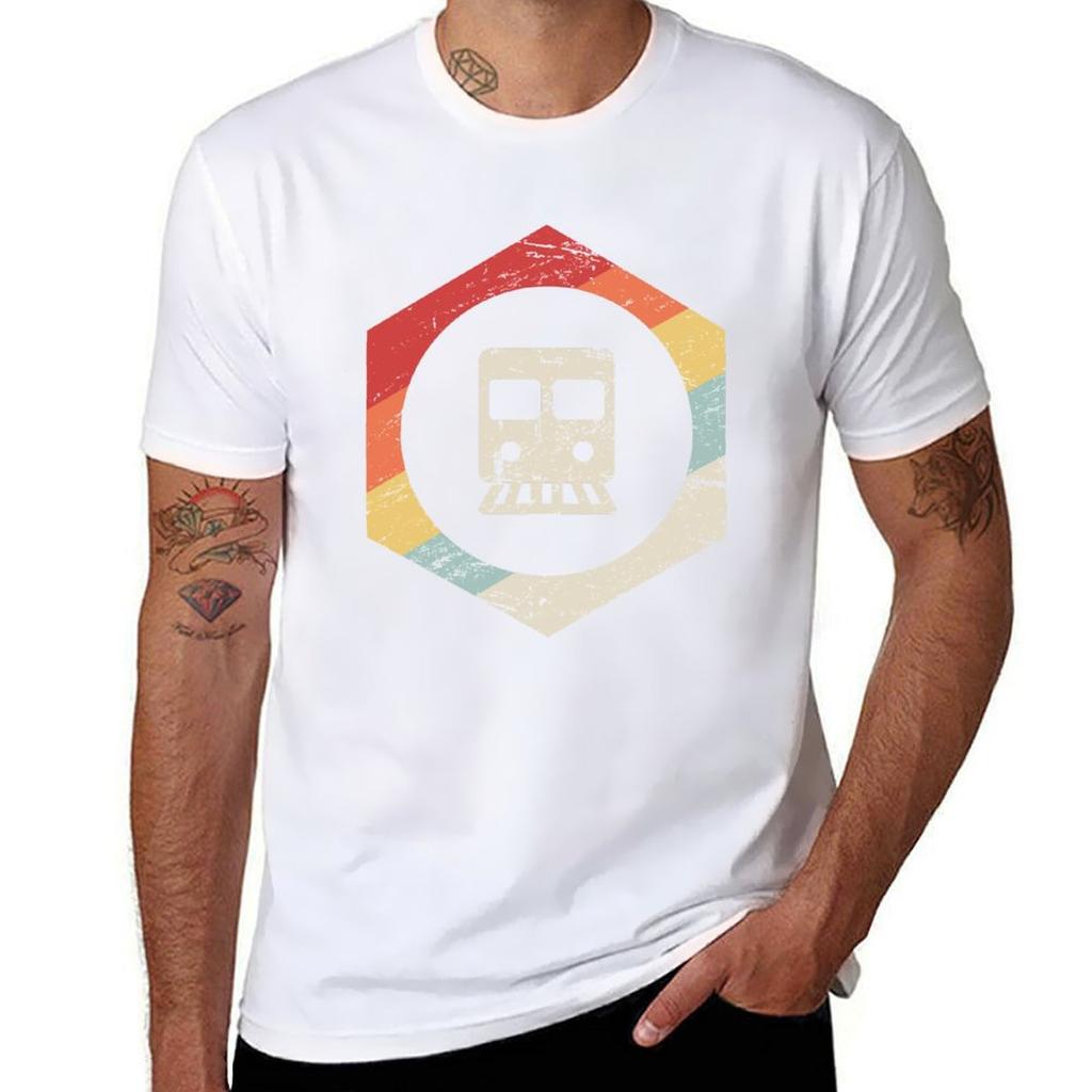 Retro Vintage Rail Crew Railroad Train Conductor Tshirt Basic Short Sleeve Tshirt For Unisex