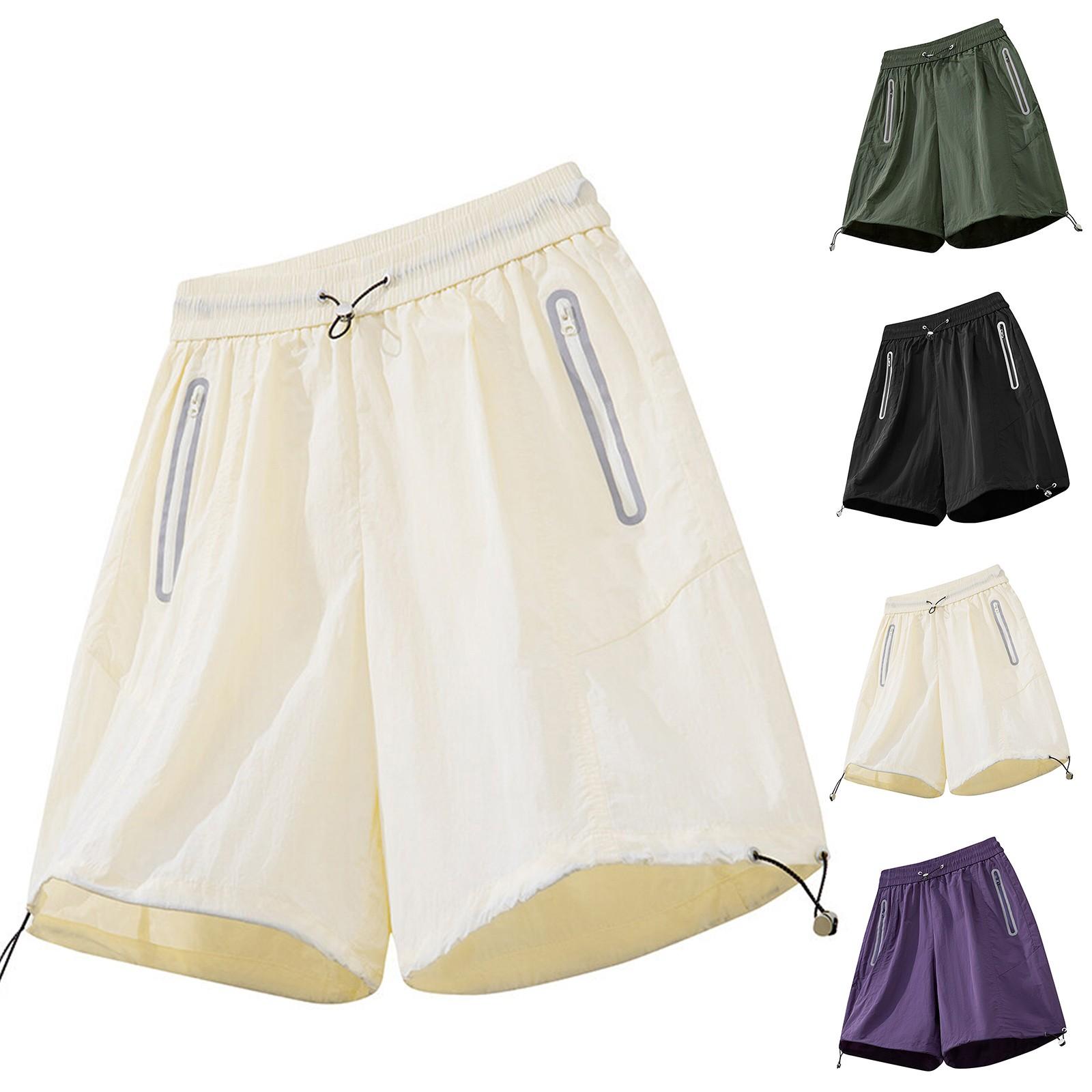 

Men s Summer Drawstring Loose Lightweight Quick-Drying Shorts Men s Five-Point Pants Thin Breathable Sports Casual Pants L армія зелений колір