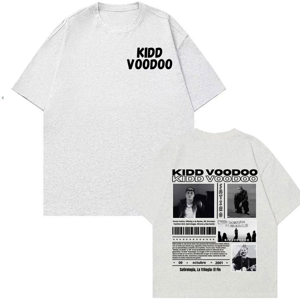 Rapper Kidd Voodoo En Chile Tour Grafik T-Shirt für Männer und Frauen, Stilvolles Hip-Hop Street Sommer Print 100% Reine Baumwolle T-Shirt