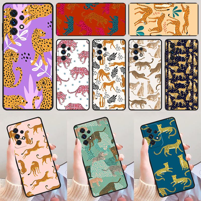 Cheetah Panther phone case For Samsung Galaxy A42 A31 A40 A51 A71 A32 A80 A91 A52 A72 A73 A20e A21S A50 A70 A11 A12 Cover