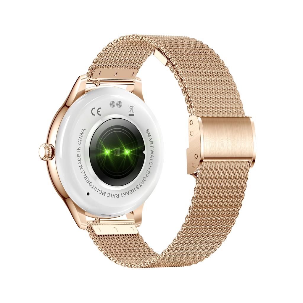 AK60 Mesh Steel Strap+Silicone Strap Women Smart Watch Bluetooth-compatible Calling Health Monitoring Smart Bracelet