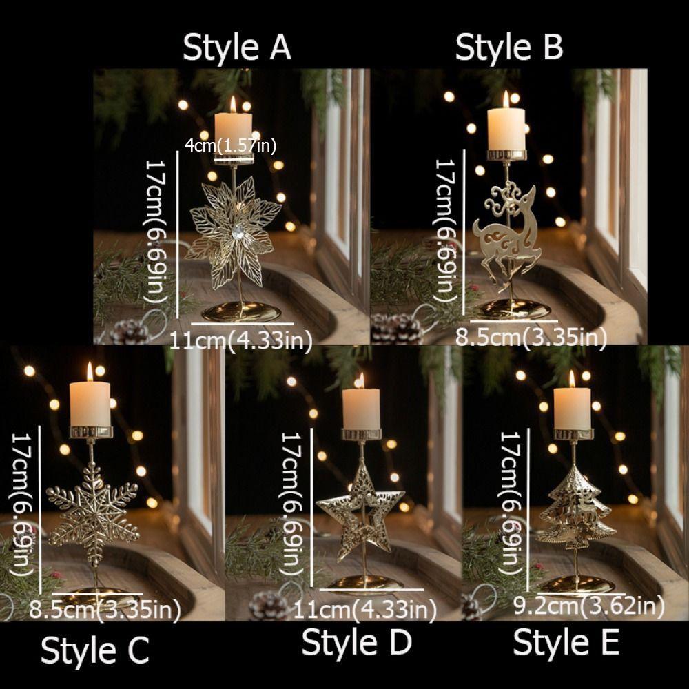Decorative Xmas Tealight Holder Elk Christmas Candlestick  Wedding Party
