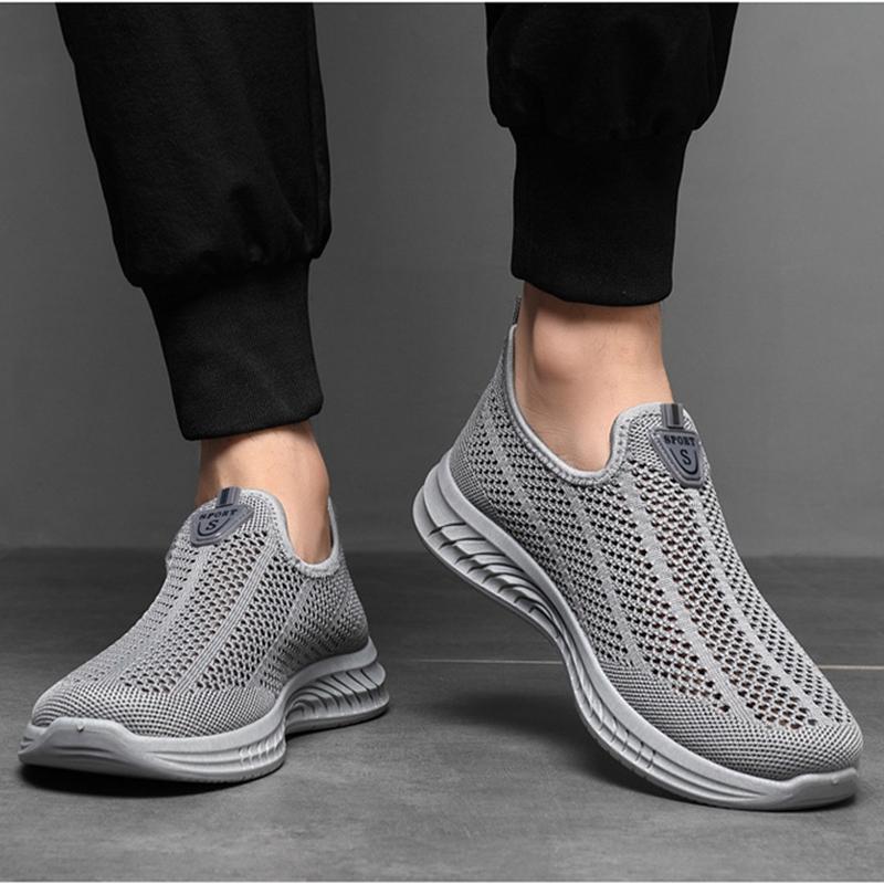 Męskie Sneakersy Klasyczne Buty Casual Oddychające Siateczkowe Buty do Biegania Bez Sznurowadeł Lekkie Buty Męskie