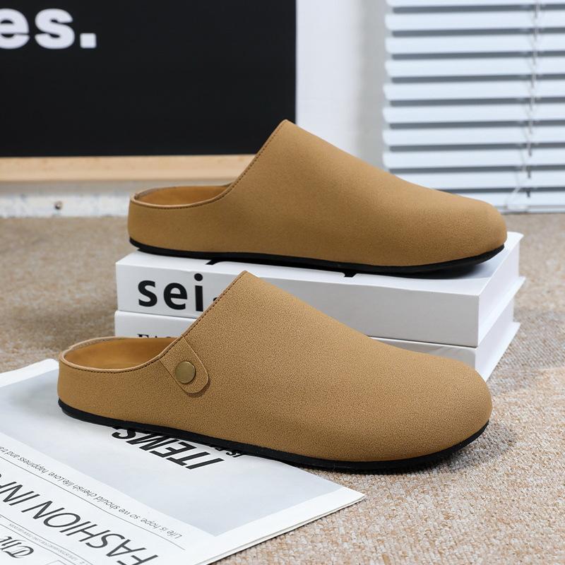 2025 New Men's Half-slip Versatile Fashion Slip-on Slippers Outdoor Comfortable Soft-soled Casual Shoes Designer Men's Slippers
