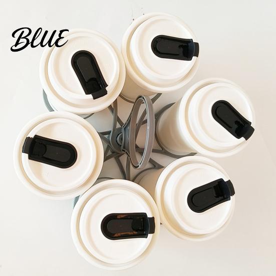 Beer Can Holder 6 Cups Foldable Drink Glass Carousel Swivel Cup Bracket