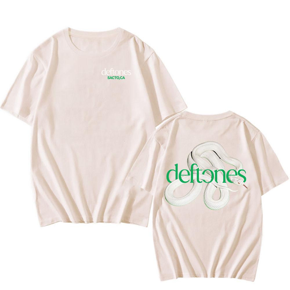 Soukromý hudební seznam skladeb Trička Deftones Rocková kapela Potisk Tričko Bavlna Volné Krátký rukáv Tričko Ženy Muži Unisex Streetwear