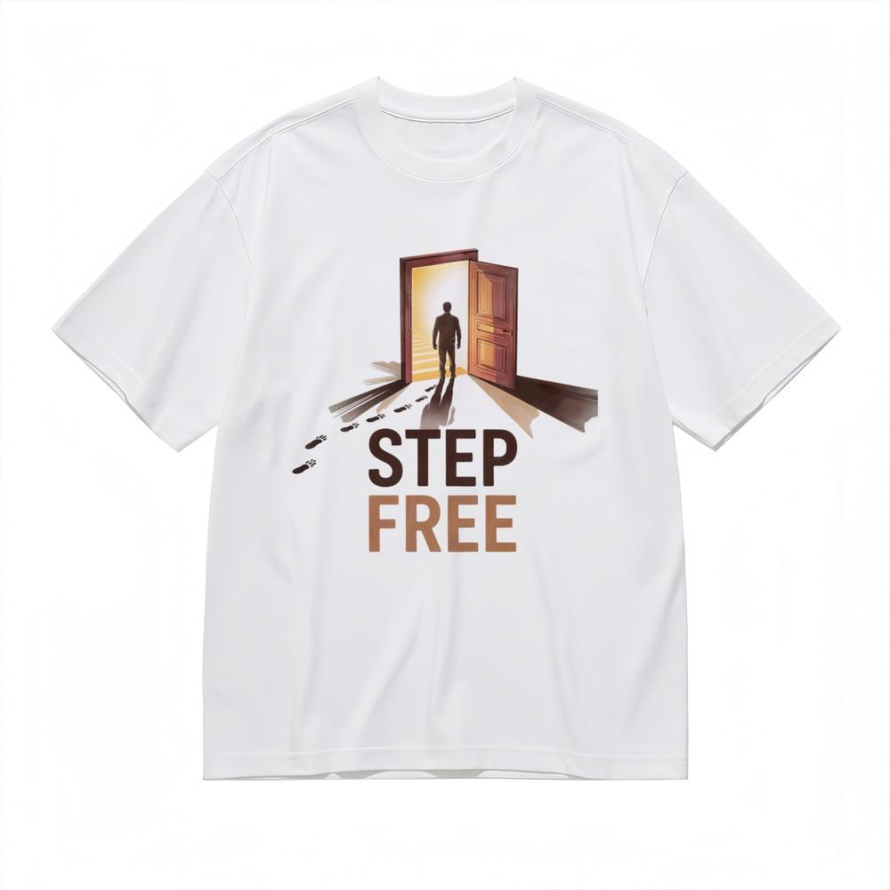 

Men s T-Shirt With Silhouette Horizon Graphic Unisex White 100% Cotton Tops USA 3XL