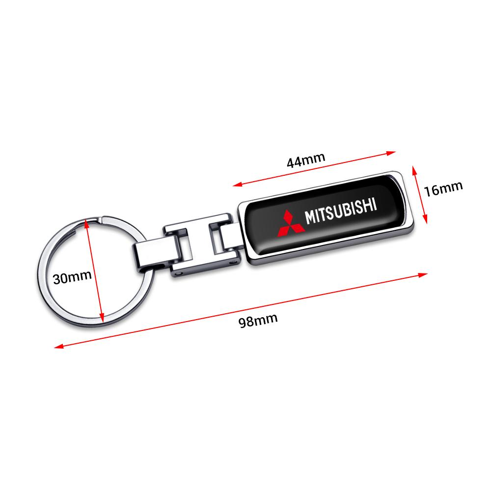1Pcs 3D Metal Epoxy Logo Trinket Keychain Accessories Cover for Mitsubishi Pajero Sport ASX Lancer L200 Attrage Xpander Eclipse