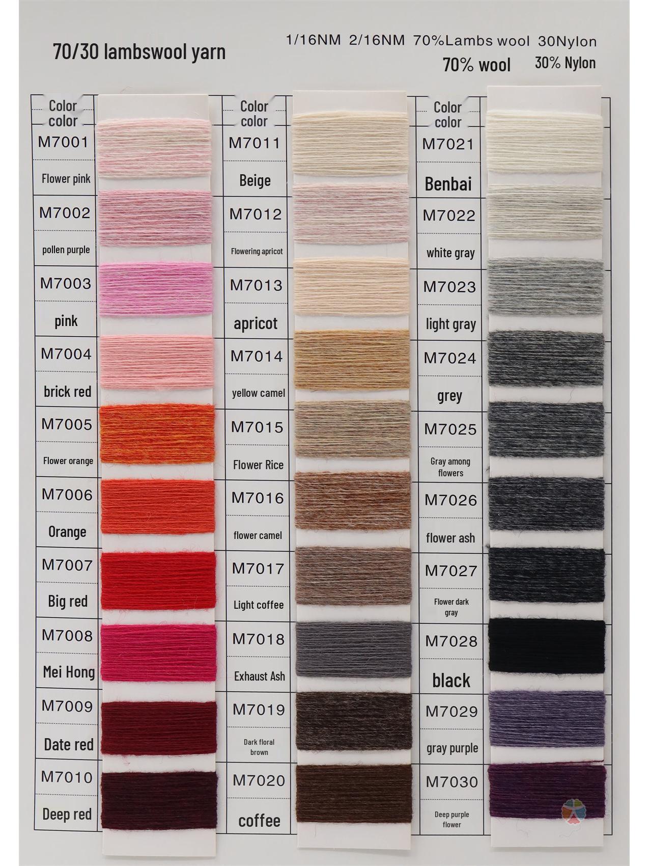 

Soft Warm Knitting Yarn - 70% Wool, 30% Nylon Lambswool (16s)