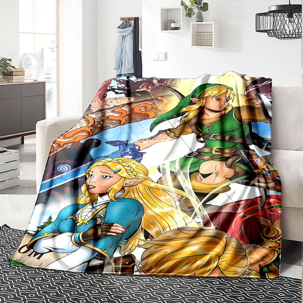 1pc Triforce Symbol flannel Blanket for Super Soft Cute Comfort Blanket for Travel Bedding Couch Sofa Blanket Y82556