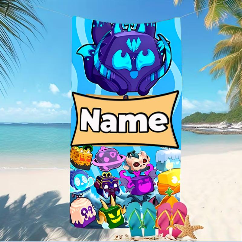 Customizable personalized beach towels Game Blox Fruits themed designs.Suitable for the beach, yoga, sports;ideal as beach accessories