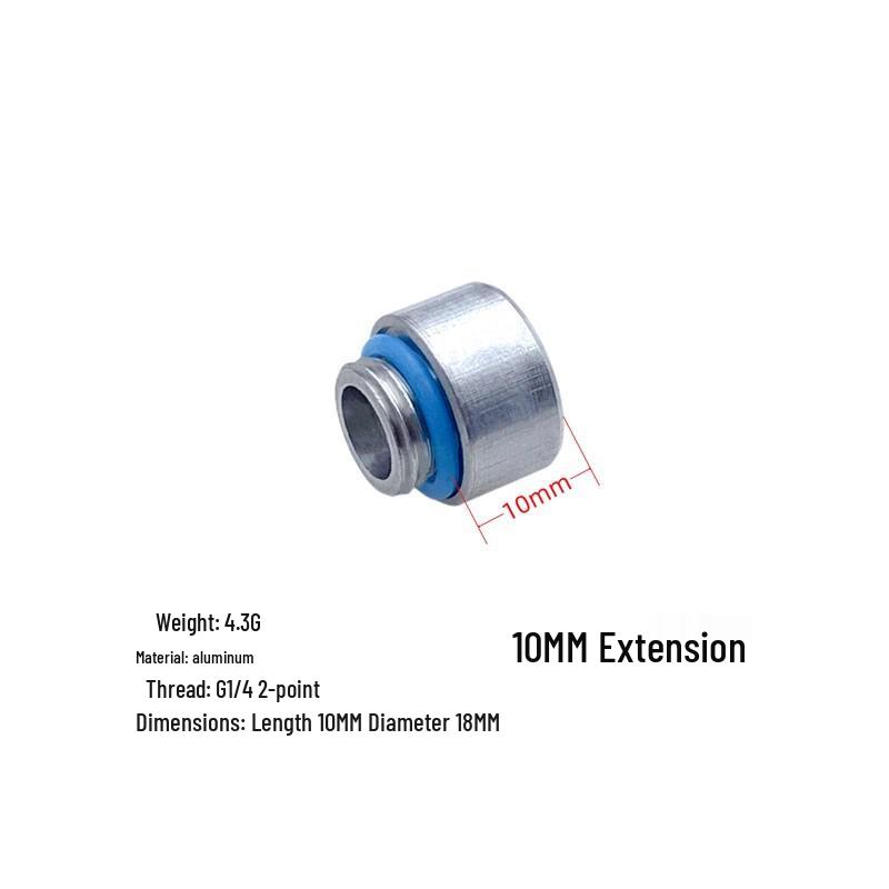 

Aluminum G1/4 Thread Computer Water Cooling Extension Connector (10-40MM)