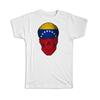 Gift T-Shirt : Venezuela Flag Skull Venezuelan National Colors